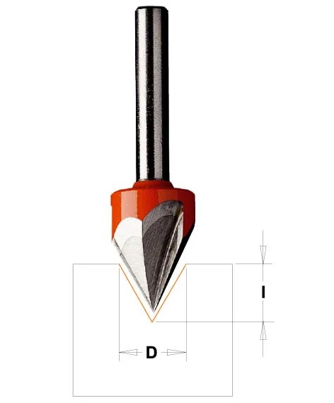C95800111 C958 Fréza na V drážku - 60° D12,7x11 S=8 HW C95800111 C958 Fréza na V drážku – 60° D12,7×11 S=8 HW