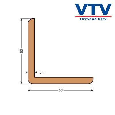 Lišta dřevěná L 5050   2,5m  c.5