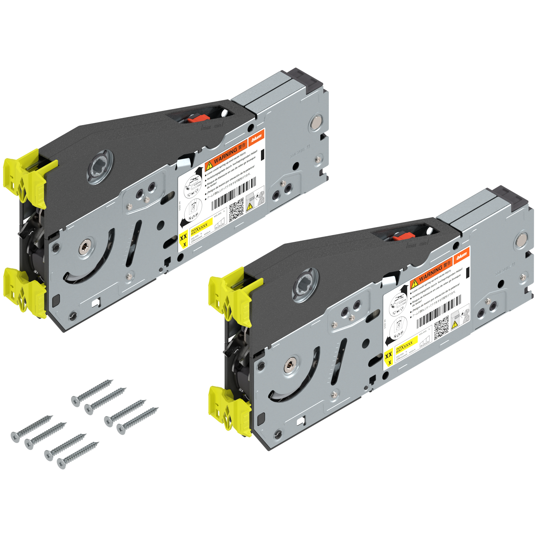 AVENTOS HL top Blumotion Zdvihač L+P, výška KH 300-389, K našroubování, 22L2200 AVENTOS HL top Blumotion Zdvihač L+P, výška KH 300-389, K našroubování, 22L2200