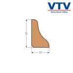 Lišta dřevěná P 2717 2m c.26 Lišta dřevěná P 2717 2m c.26