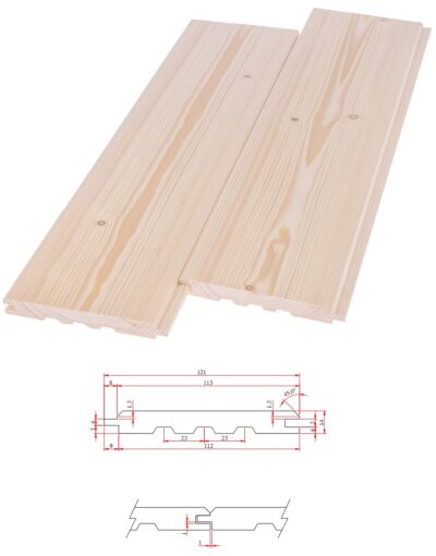 Palubky fase RAIT 14*121*3m sm AB (8ks/bal.=2,904m2)