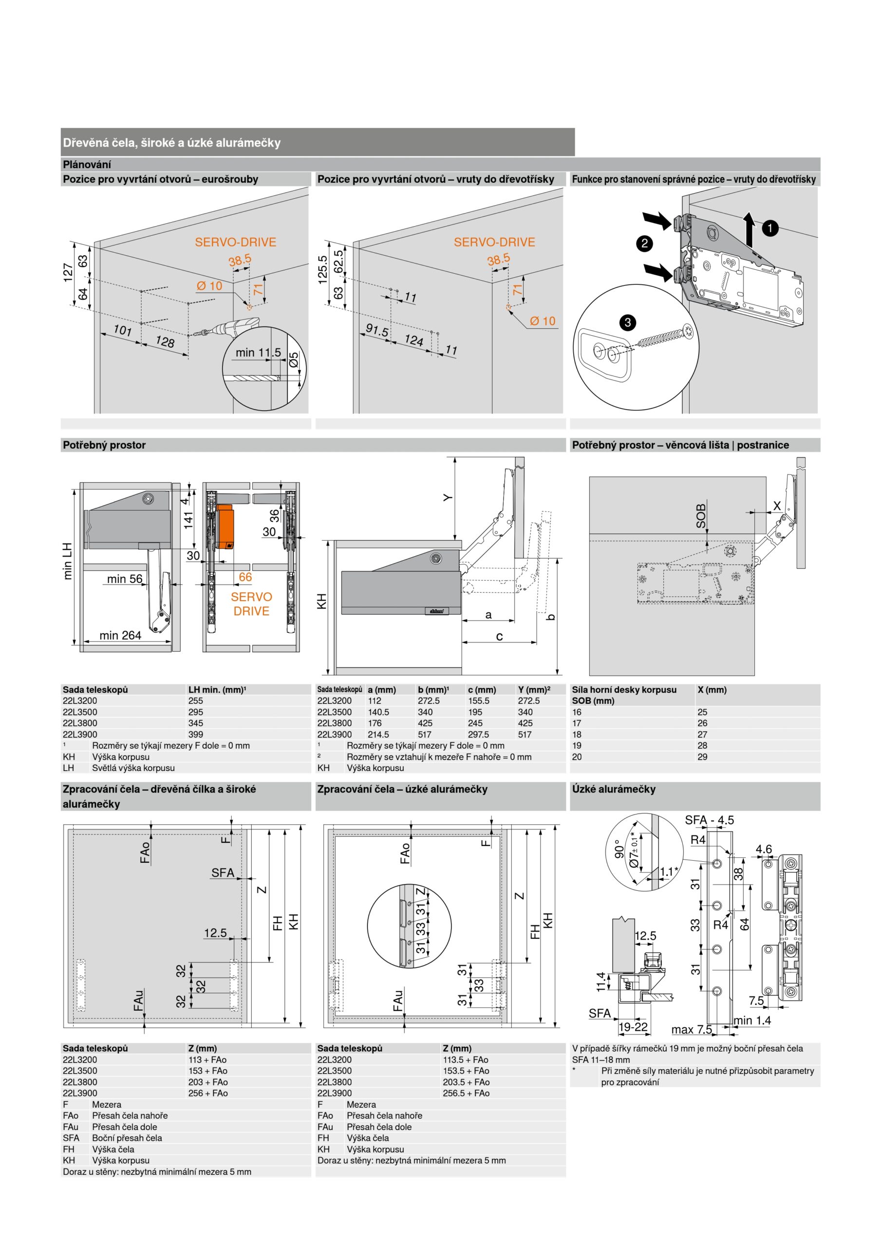 AVENTOS HL top Blumotion Zdvihač L+P, výška KH 300-389, K našroubování, 22L2200 AVENTOS HL top Blumotion Zdvihač L+P, výška KH 300-389, K našroubování, 22L2200