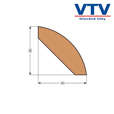 Lišta dřevěná RVS 3030 2m c.35 Lišta dřevěná RVS 3030 2m c.35