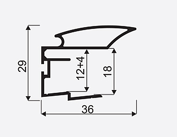 Madlo S ALFA II 16/18mm oliva nasouvací 04529, délka 2,7m Madlo S ALFA II 16/18mm oliva nasouvací 04529, délka 2,7m