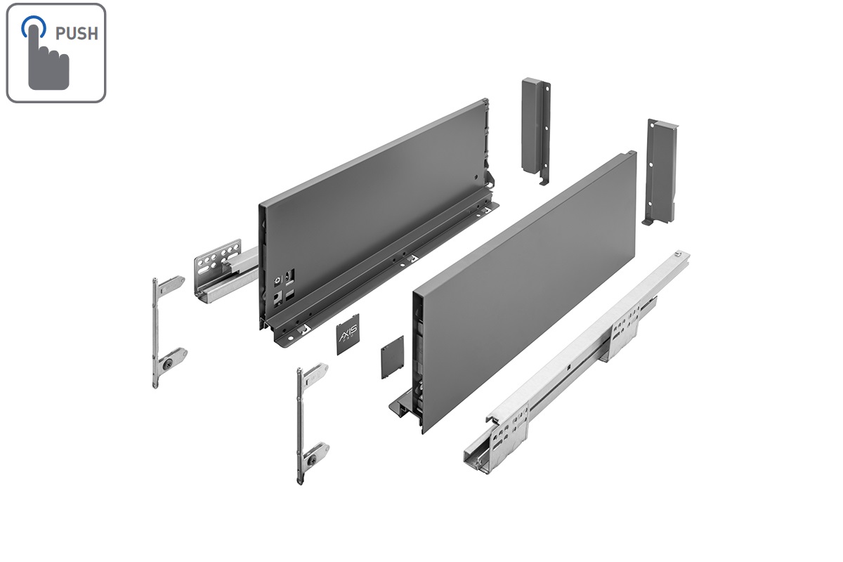 Zásuvkový Box Slim P2O C 350C 167/350mm vysoký Antracit