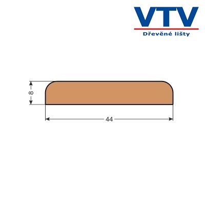 Lišta dřevěná K 4408 2,5m c.47 Lišta dřevěná K 4408 2,5m c.47