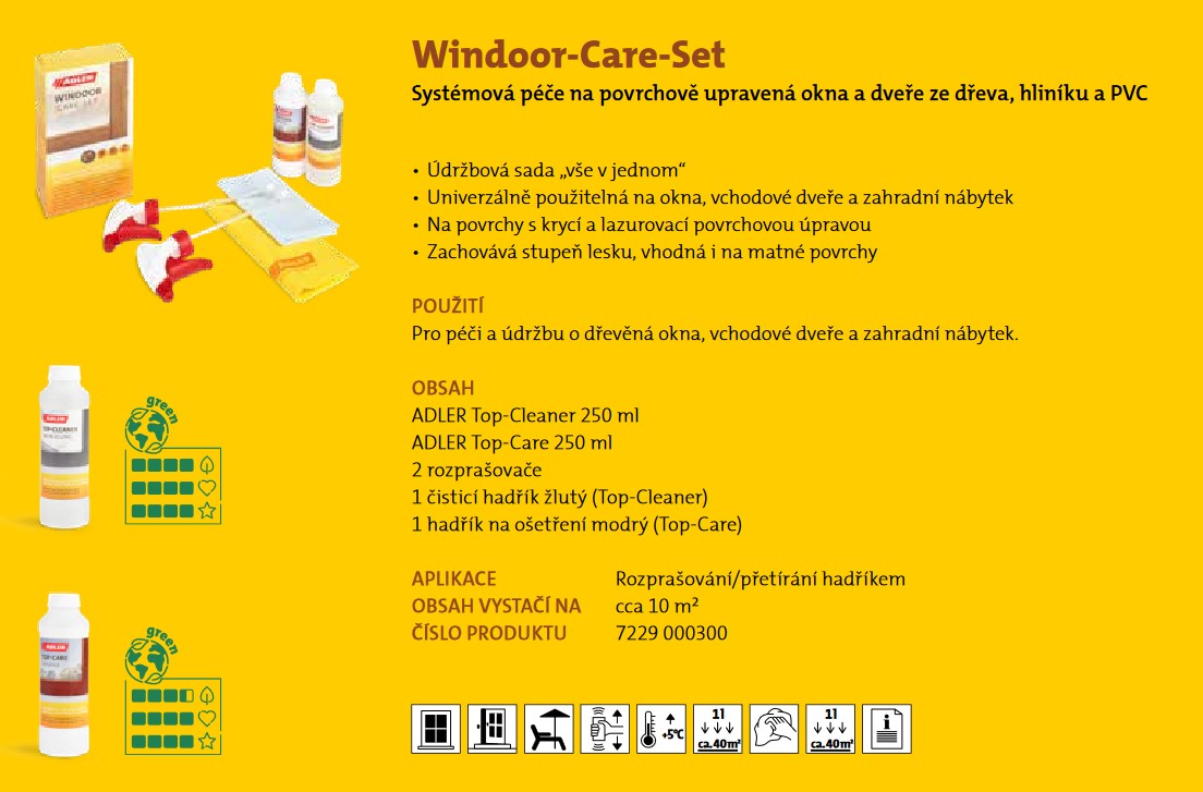 ADLER Windoor Care-Set - pečující sada na okna a dveře ADLER Windoor Care-Set - pečující sada na okna a dveře