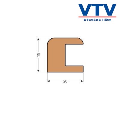 Lišta dřevěná OU 2019 2,5m c.59 Lišta dřevěná OU 2019 2,5m c.59