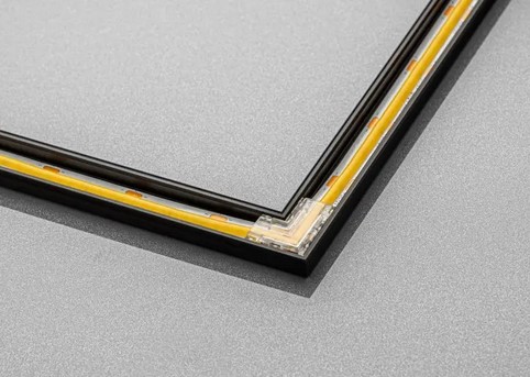 Konektor pro LED pásek 8mm a COB, spojka LED/LED rohový 90st., 3A, IP20 Konektor pro LED pásek 8mm a COB, spojka LED/LED rohový 90st., 3A, IP20