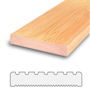 Terasa Sibiřský modřín 27*142*3000 (3m) J/H A/B