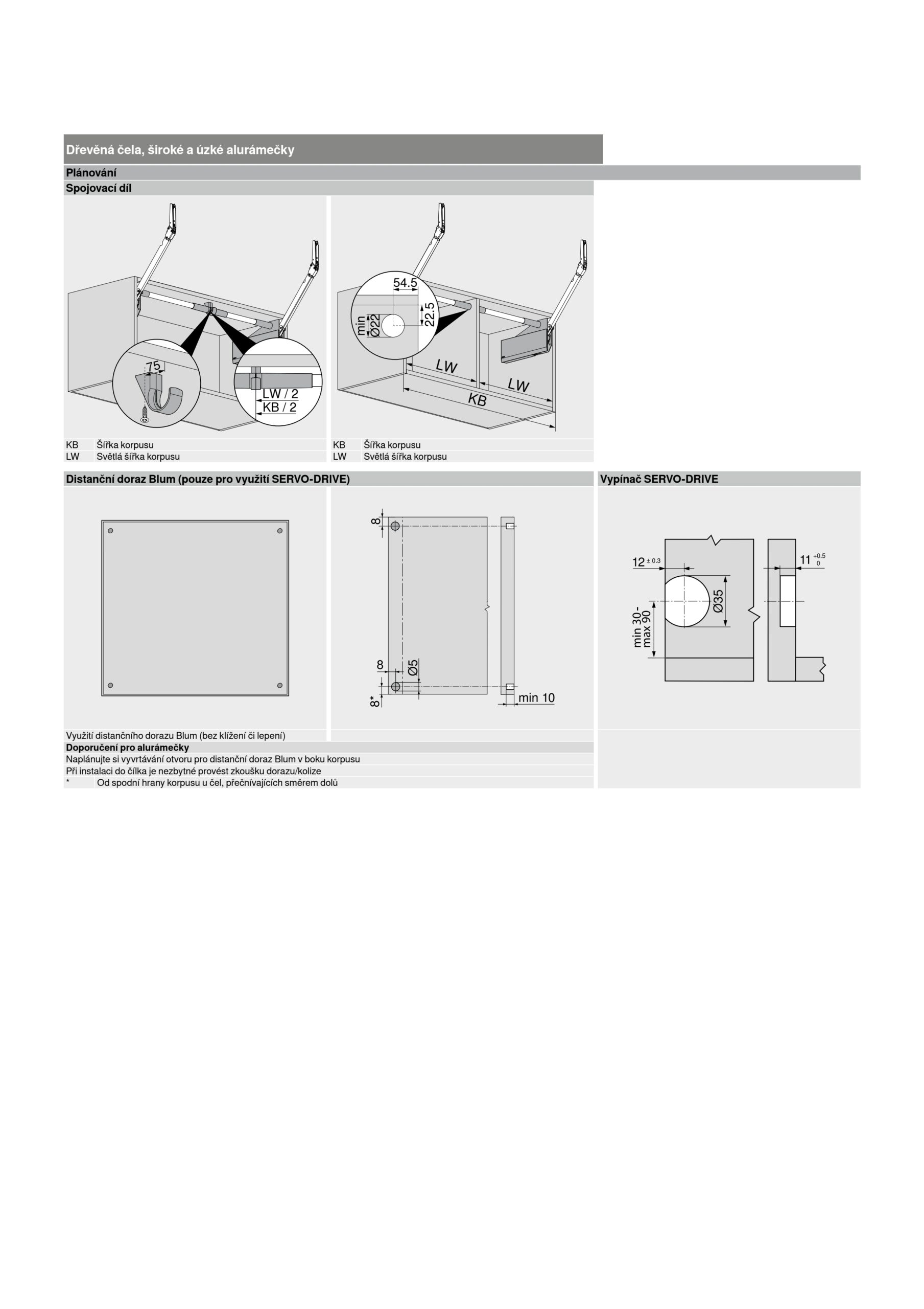 AVENTOS HL top Blumotion Zdvihač L+P, výška KH 300-389, K našroubování, 22L2200 AVENTOS HL top Blumotion Zdvihač L+P, výška KH 300-389, K našroubování, 22L2200