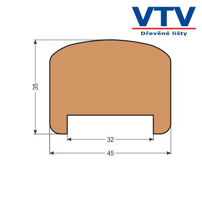 Madlo dřevěné MD 4535 2,5m c.86 Madlo dřevěné MD 4535 2,5m c.86