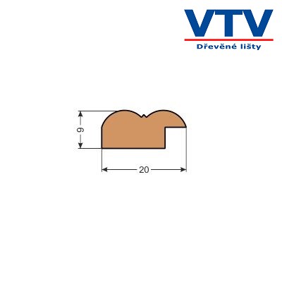 Lišta dřevěná DO 2009 2m c.62 Lišta dřevěná DO 2009 2m c.62