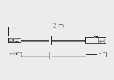 Konektor mini AMP, samec/samice, kabel 2m, 3A, IP20 Konektor mini AMP, samec/samice, kabel 2m, 3A, IP20