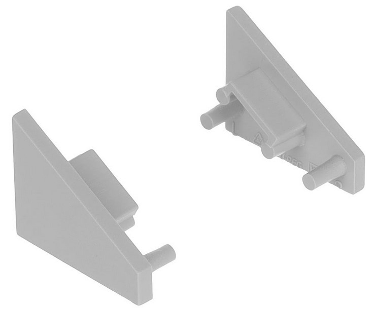 Záslepka do profilu LED AL RW úhlová šedá Záslepka do profilu LED AL RW úhlová šedá