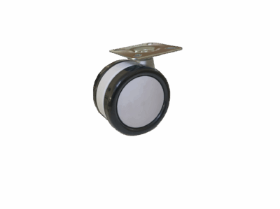 Kolečko pr.75mm, bílá, bez brzdy, 50kg, měkčený běhoun Kolečko pr.75mm, bílá, bez brzdy, 50kg, měkčený běhoun