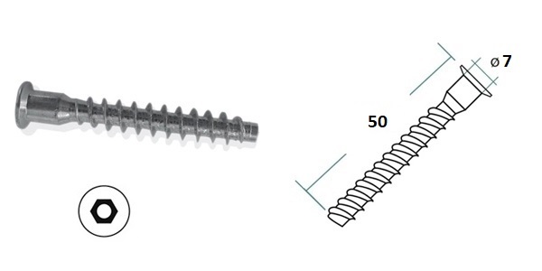 Konfirmat 7x50 (HEX4) Konfirmat 7×50 (HEX4)