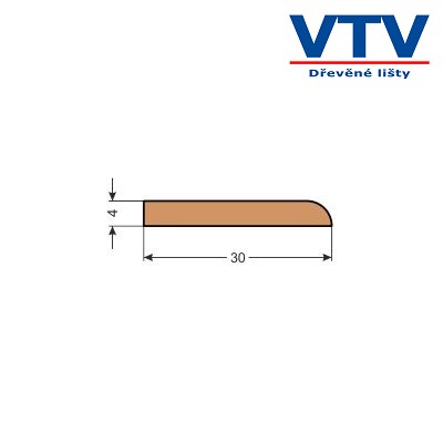 Lišta dřevěná KJ 3004 2,5m c. 49 Lišta dřevěná KJ 3004 2,5m c. 49
