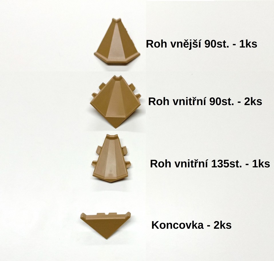 KoncovkaPD Krono - světle hnědá 0781 - sada malá