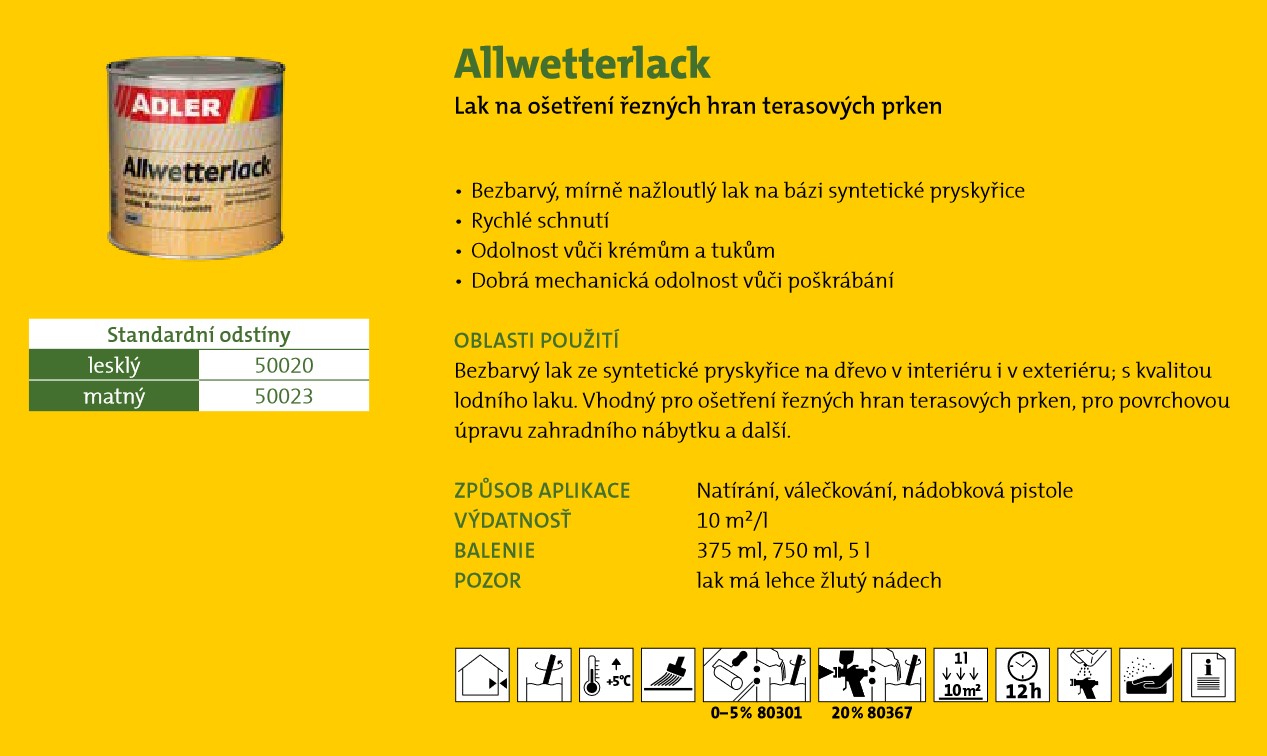 ADLER Allwetterlack mat ochrana reznych hran 0,375L ADLER Allwetterlack mat ochrana reznych hran 0,375L