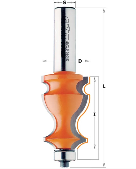 C95590211 C955.902 Multiprofilová fréza s ložiskem - D27x41 S=12 HW C95590211 C955.902 Multiprofilová fréza s ložiskem – D27x41 S=12 HW