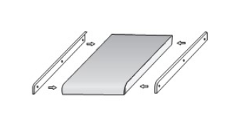 Koncovka na PD 38mm AL levá černá Koncovka na PD 38mm AL levá černá