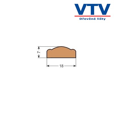 Lišta dřevěná KO 1807 2,5m c.56 Lišta dřevěná KO 1807 2,5m c.56