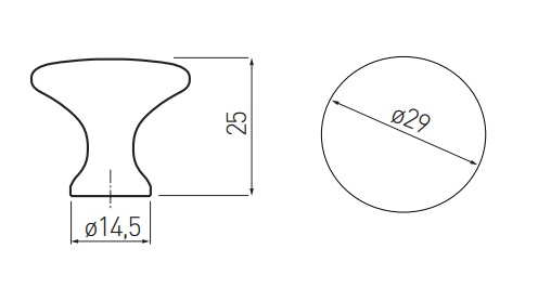 Uch. knopka GZ-UDINE černá mat Uch. knopka GZ-UDINE černá mat