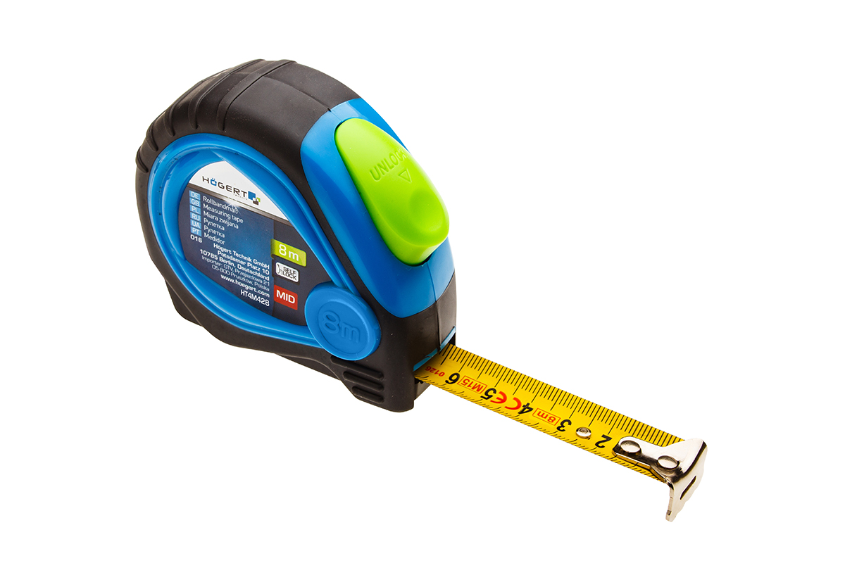 Metr Svinovací 8 mx 25 mm, s certifikátem MID, potaženo teflonem