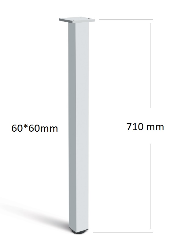 Stolová noha ctvercová 60*60*710 černá Stolová noha ctvercová 60*60*710 černá