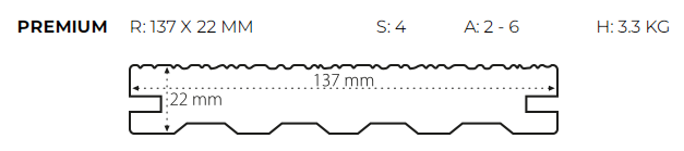 Terasa WoodPlastic prkno NATUR Cedar 137 Classic 22x137x4000mm Terasa WoodPlastic prkno NATUR Cedar 137 Classic 22x137x4000mm