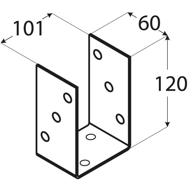 PSO 100 (101*120*5) Patka sloupku 100 PSO 100 (101*120*5) Patka sloupku 100