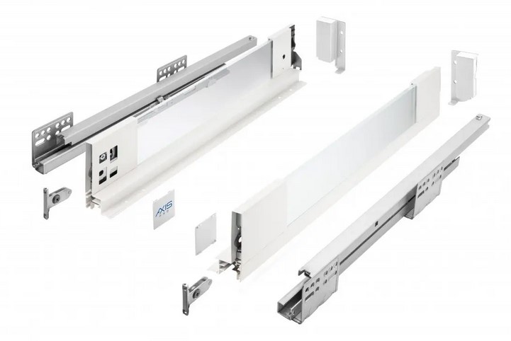 Zásuvkový Box Slim sklo v bočnici A1 84/350mm nízký Bílá 350A1 Zásuvkový Box Slim sklo v bočnici A1 84/350mm nízký Bílá 350A1
