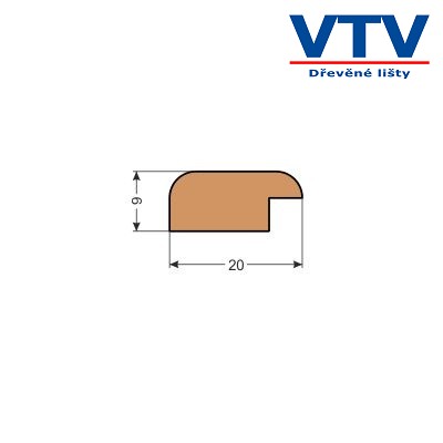 Lišta dřevěná D 2009 2m c.61 Lišta dřevěná D 2009 2m c.61