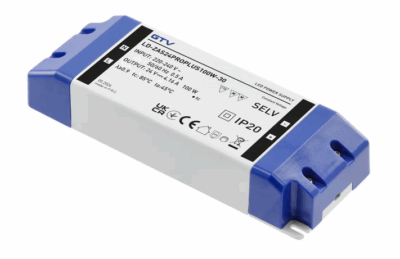 Trafo 24V LED PRO 100W, input 220-240VAC, IP20, rozměr 180x66x32 mm