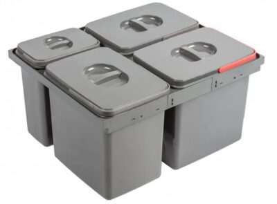 Kos odpadkový MULTINO 600 3X15 L + 1X7 L antracitový