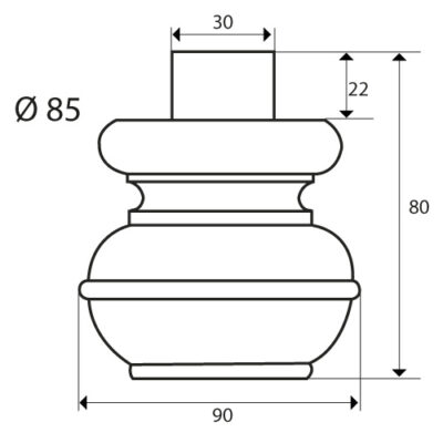 Noha dřevěná soustružená 3003 Noha dřevěná soustružená 3003