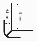 Rocko profil Vnější rohový profil 2800mm – bílá