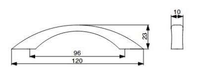 Uchytka sanchez 96mm chrom