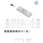 Trafo 24V LED SLIM EASY CLICK 100W, input 220-240VAC, IP20, 6x mini AMP konektor