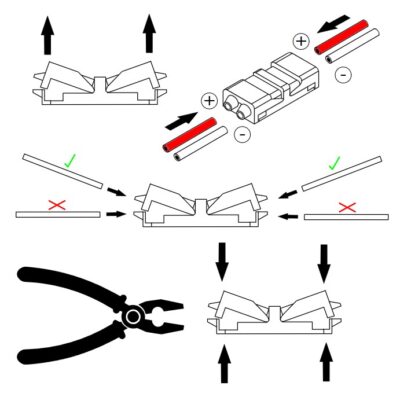 Kabelová rychlospojka 2x 2 linka 12/24/230V, 9A, IP20
