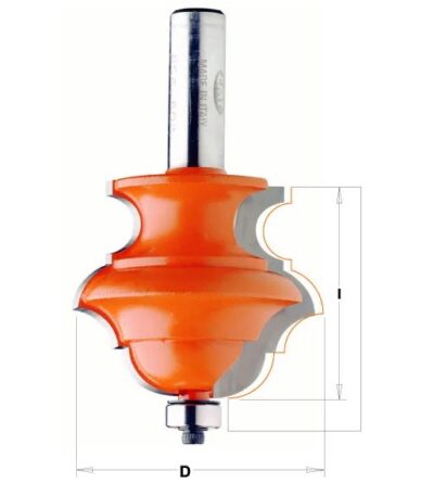 C95680111 C956 Multiprofilová fréza s ložiskem – D38,1×28 S=12 HW