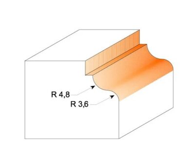 C94632511 C946 Profilová fréza s ložiskem – R4,8-3,6 D34,2×13 S=8 HW
