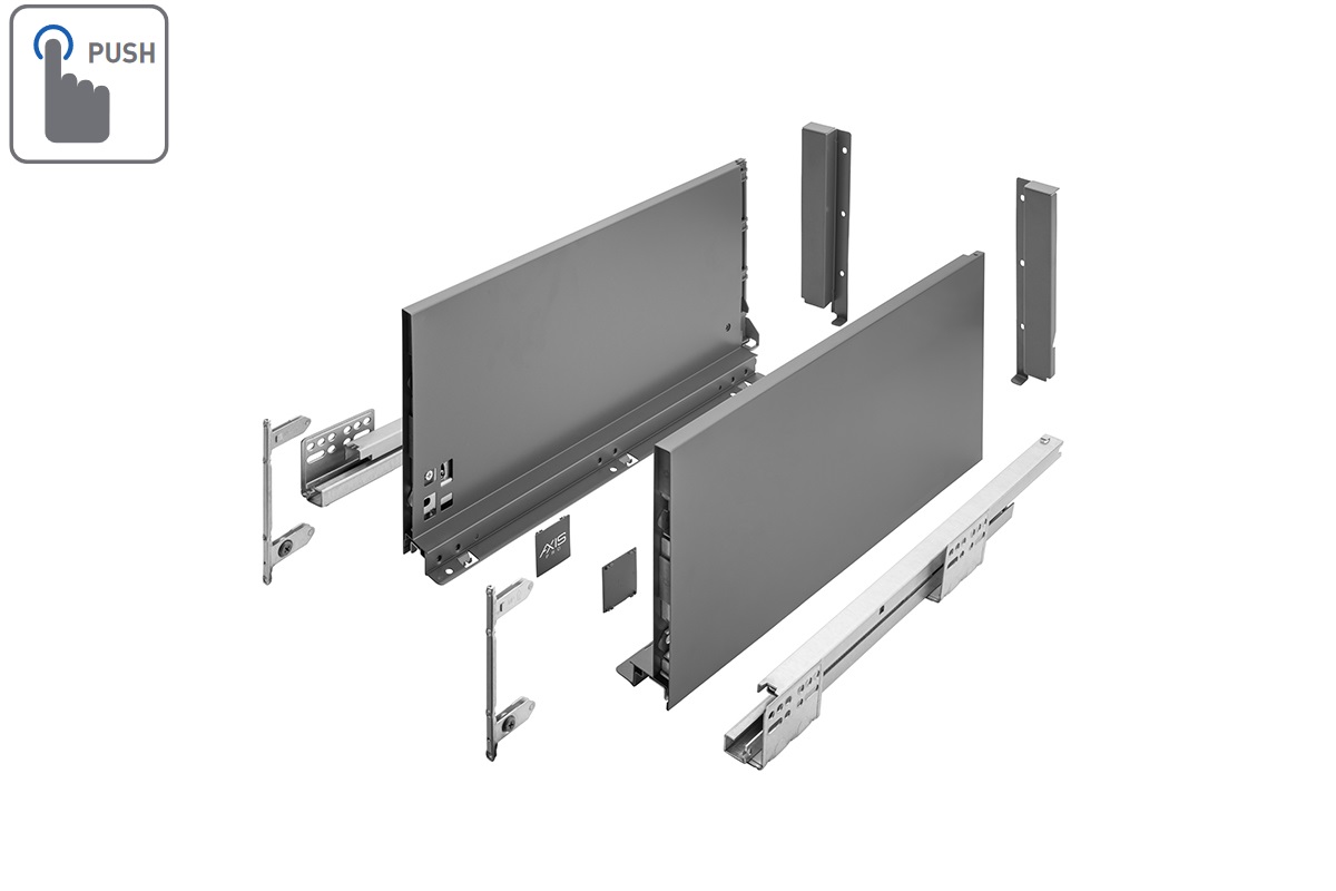 Zásuvkový Box Slim P2O D 300D 199/300mm extra vysoký Antracit Zásuvkový Box Slim P2O D 300D 199/300mm extra vysoký Antracit