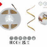 LED pásek 24V 5m COB FREECUT 528 LED/m, 8mm, neutrální bílá, 11W/m, 47W/5m, 880 lm/m, mini AMP