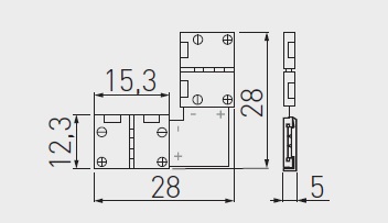 Konektor XC11 pro LED pásek 8mm spojka LED/LED rohový 90st.