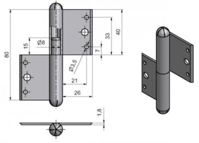 Závěs okenni 80 L 90210000