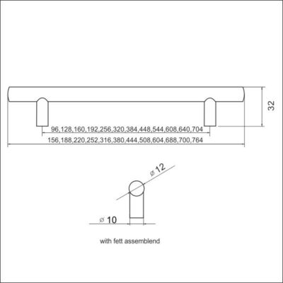 Uch. Reling 448×508 inox CLRE