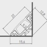 LED profil AL GLAX rohový 45st. stříbrný 2 m