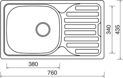 Dřez Sinks nerez CLASSIC 760